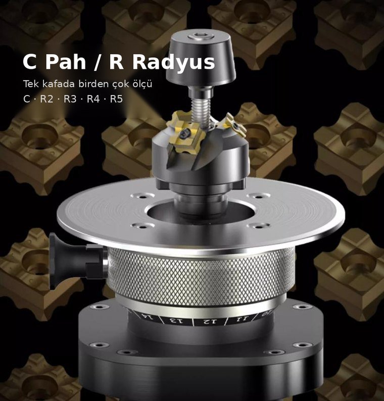 Ayarlı radyus kafası — C, R2, R3, R4, R5