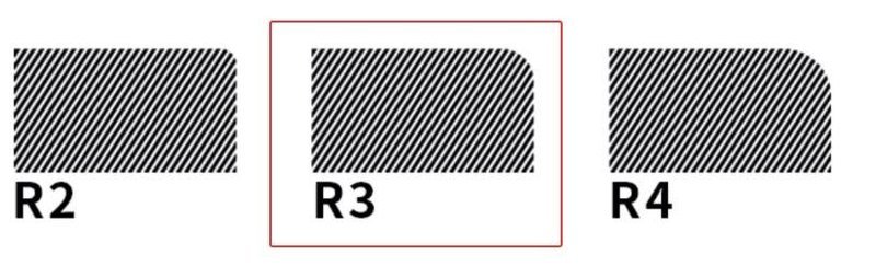 R2, R3 ve R4 kenar profilleri